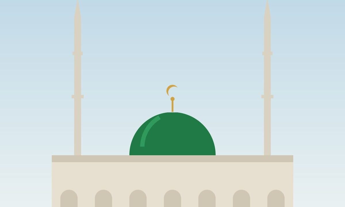 The Green Dome of Masjid an-Nabawi in Madinah