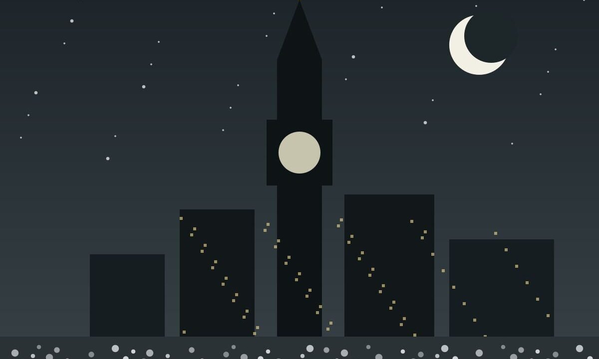 Makkah skyline and clock tower at night